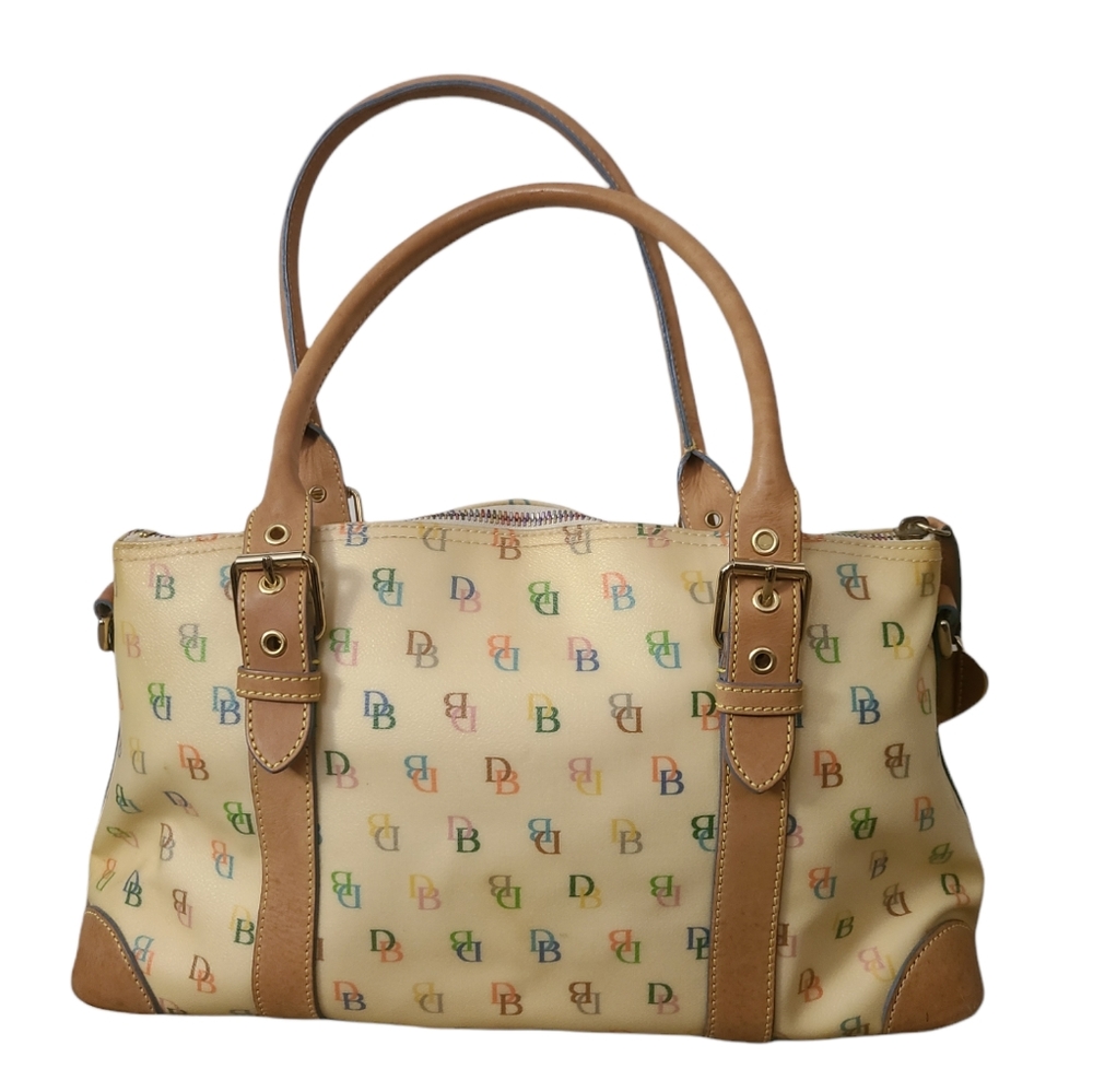 Vintage Dooney & Bourke multicolor signature satchel